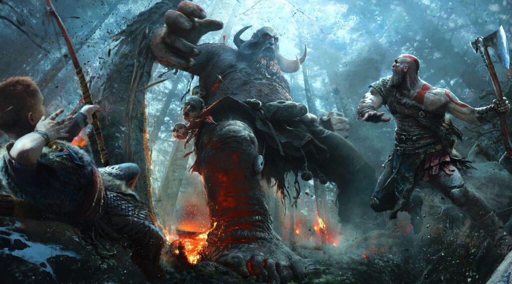 experience epic battles in god of war