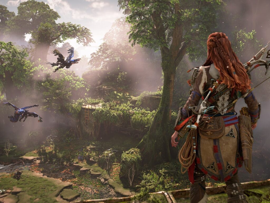 horizon zero dawn a stunning open world adventure game with robotics and dinosaurs