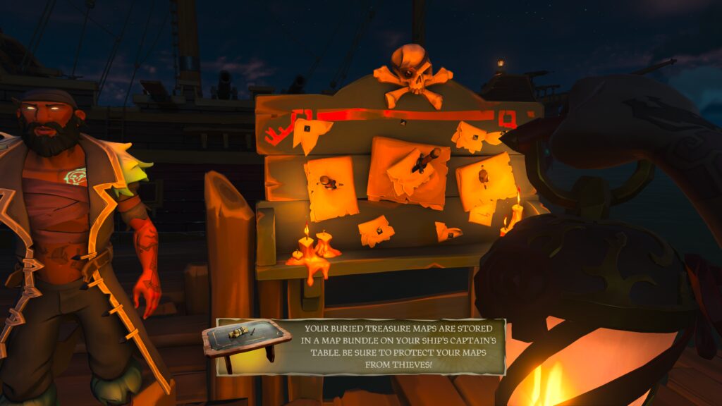 searching for treasure in sea of thieves