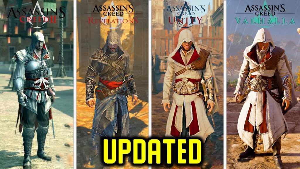 the evolution of assassins creed from ezio to valhalla