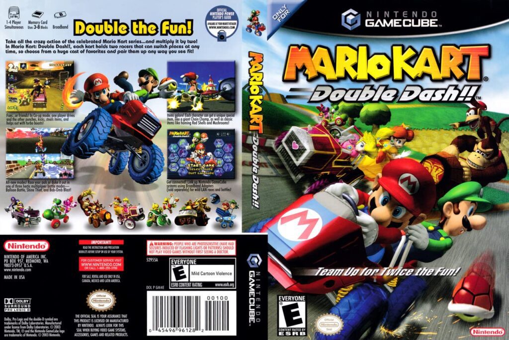 the joy of mario kart double dash on gamecube