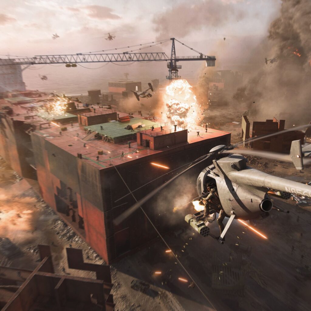 trailer for battlefield 2042 reveals epic multiplayer battles on land sea and air