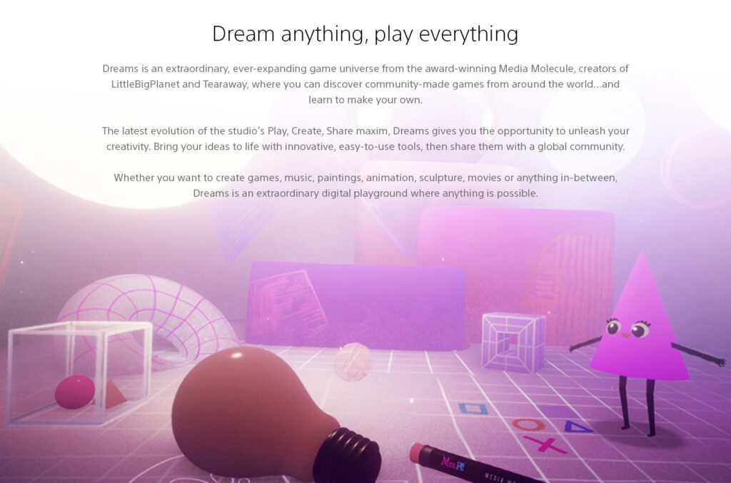 unleash your creativity with dreams the innovative new game from media molecule