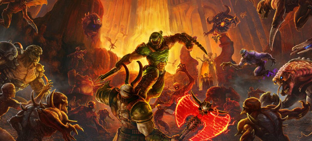 doom eternal a look into the chaotic world of demons and destruction