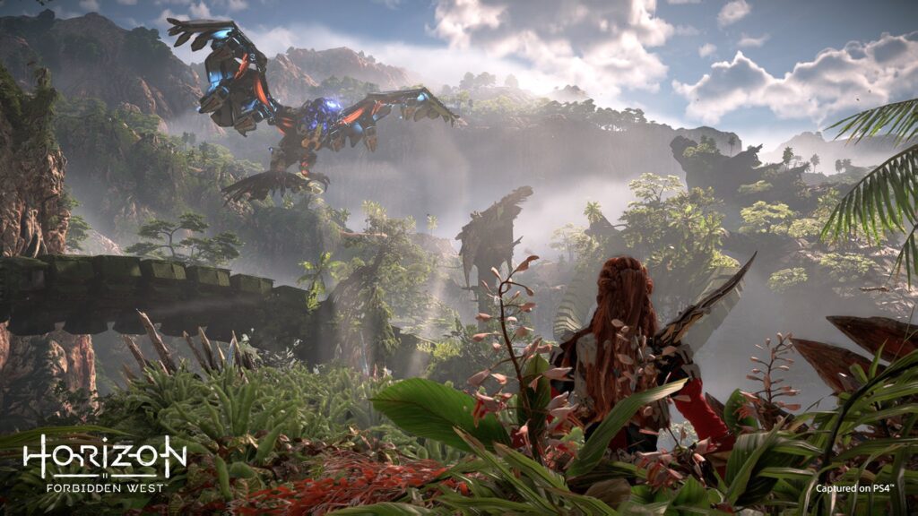 horizon forbidden west gameplay demo wows with stunning landscapes and new machines