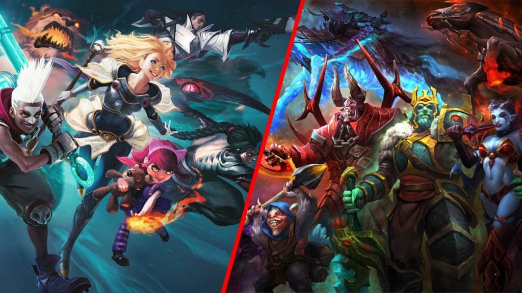 the battle of the best moba esports teams league of legends vs dota 2