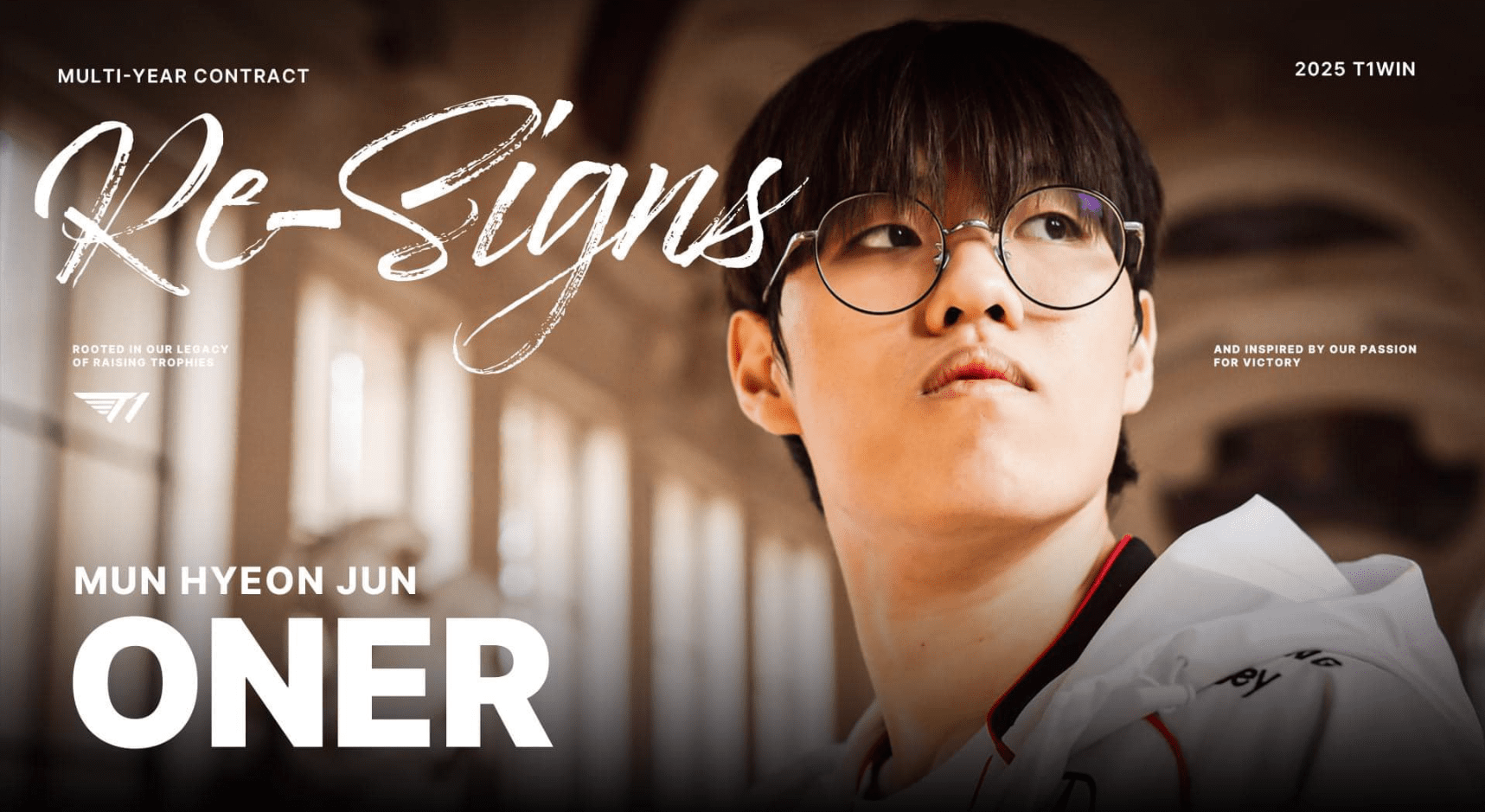 Oner re-signs with T1