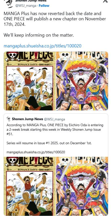 One Piece chapter 1132 is finally not delayed- Image 1.