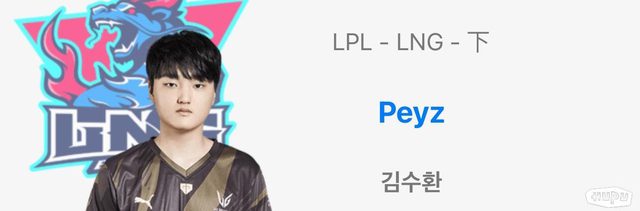 OBGG has updated Peyz as a rookie for LNG next season