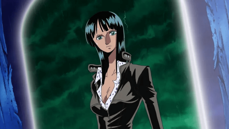 Nico Robin's iconic pre-timeskip outfit in One Piece.