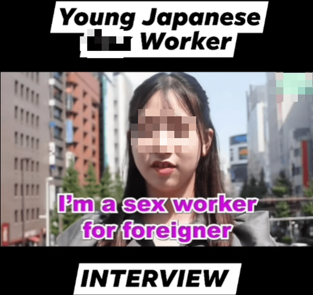 Interview with an 18-year-old student in Japan, viewers are left stunned by her straightforwardness.