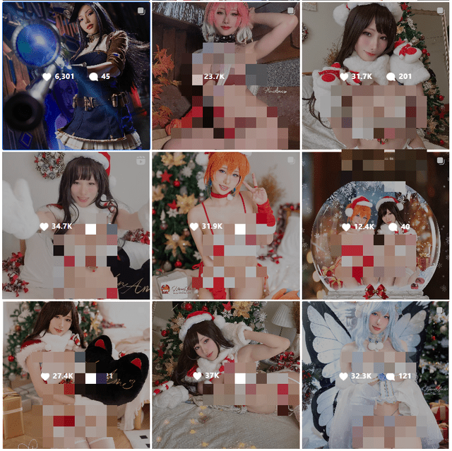 Christmas, coser 'Super Vong 1' attracts attention with new photos, showcasing her stunning silhouette.