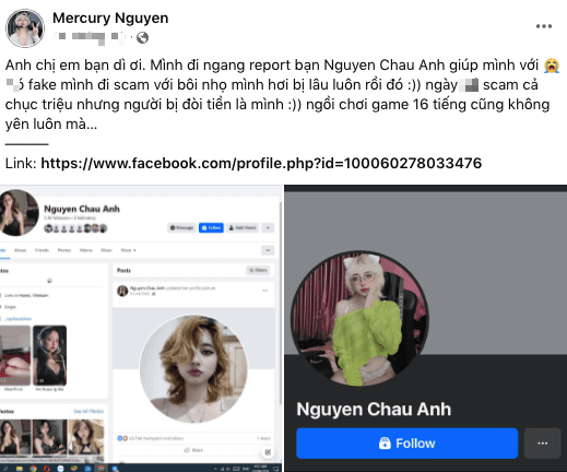 Mecury Nguyen warns about identity theft