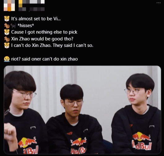 Oner Reveals His Preference for Xin Zhao But Riot Required Him to Switch to Vi