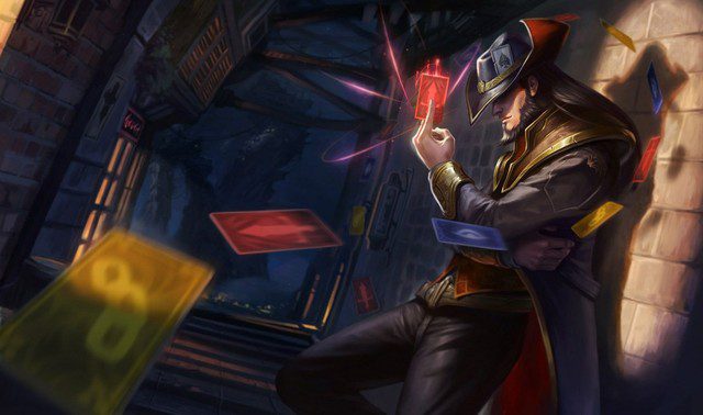 Twisted Fate frequently appears