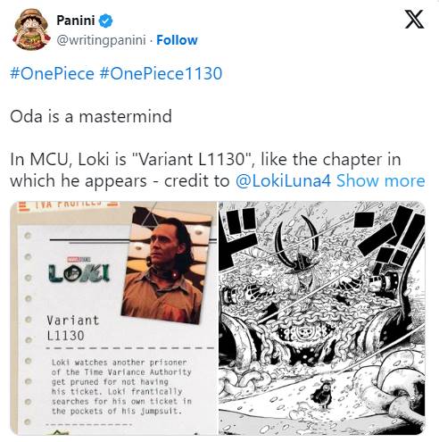 One Piece Chapter 1130 contains a striking visual reference related to the Marvel universe - Image 2.