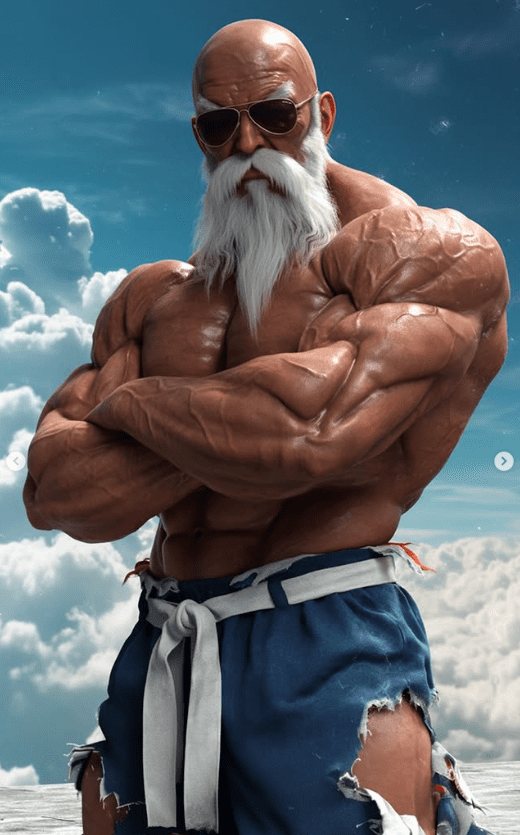 AI recreates Master Roshi in Max Power state in live-action style - image 2.