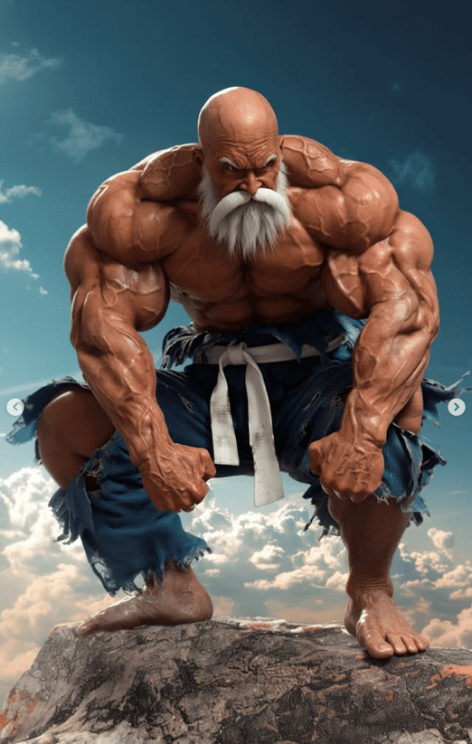 AI recreates Master Roshi in Max Power state in live-action style - image 3.