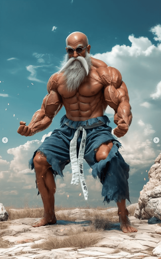 AI recreates Master Roshi in Max Power state in live-action style - image 4.