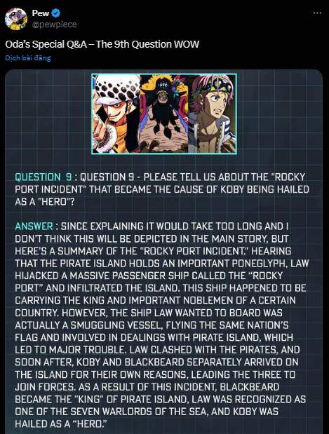 Eiichiro Oda finally explains the Rocky Port incident in One Piece after 11 years - Image 1.