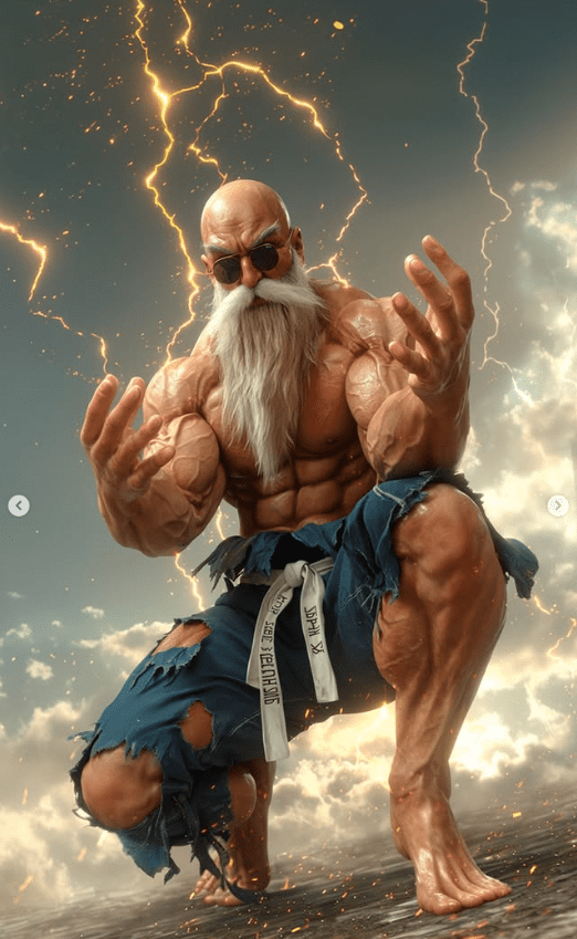 AI recreates Master Roshi in Max Power state in live-action style - image 6.