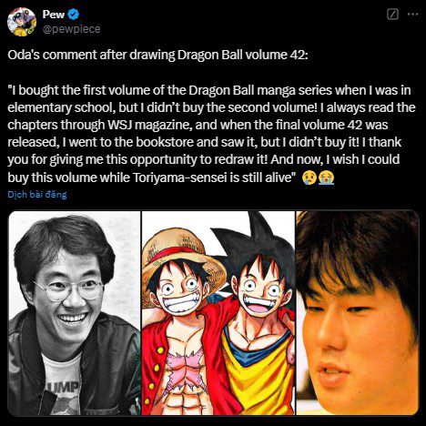 One Piece Author Reflects on Dragon Ball in the Volume 42 Cover